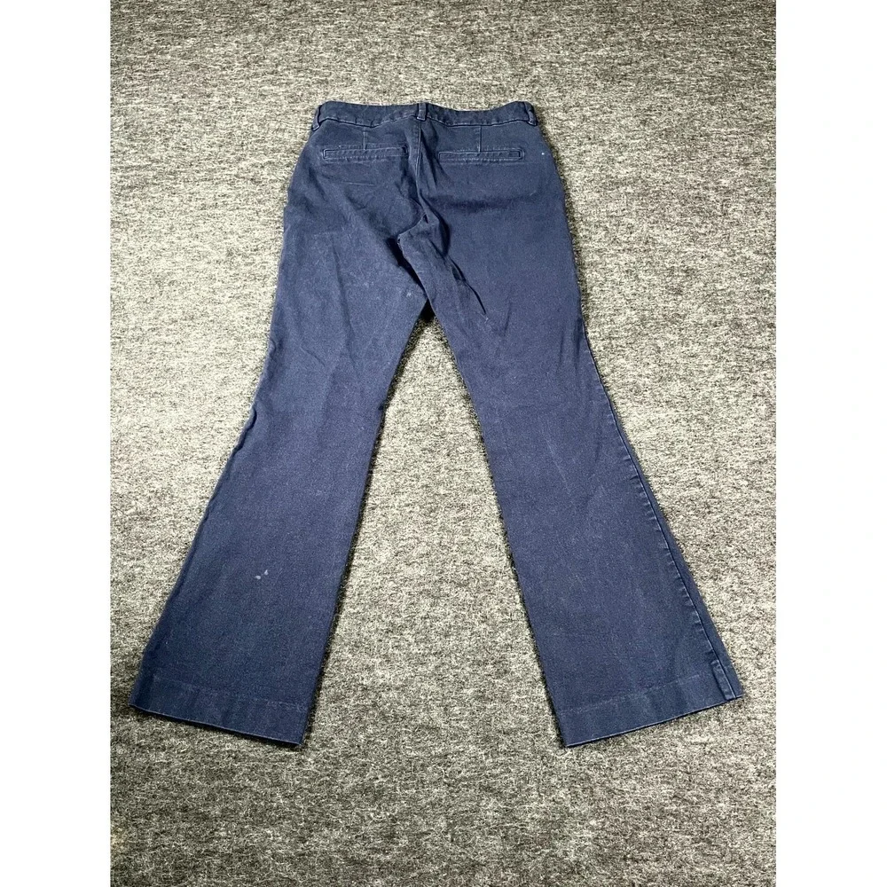Old Navy Pants Women 4 Navy Blue High Rise Secret Smooth Pockets Pixie Flare Leg